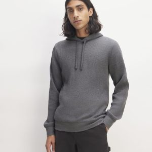 The Waffle-Knit Hoodie | Heathered Charcoal