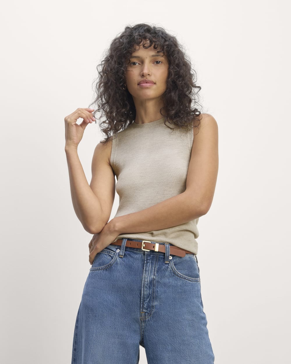 The Tank in Ultrasoft Merino | Heather Oatmeal