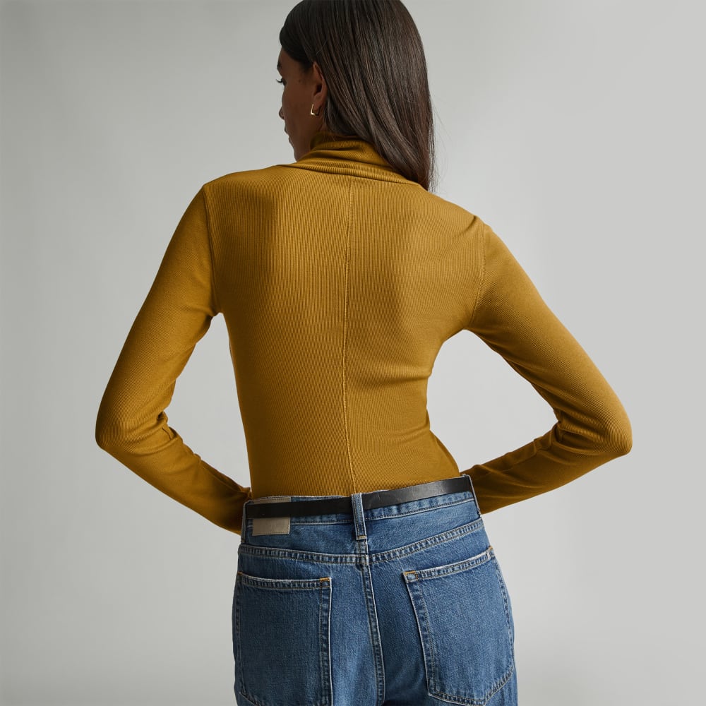 The Luxe Micro-Rib Turtleneck | Tapenade - Image 3