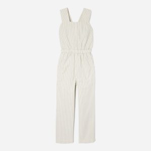 The Fatigue Apron Jumpsuit | Navy Stripe