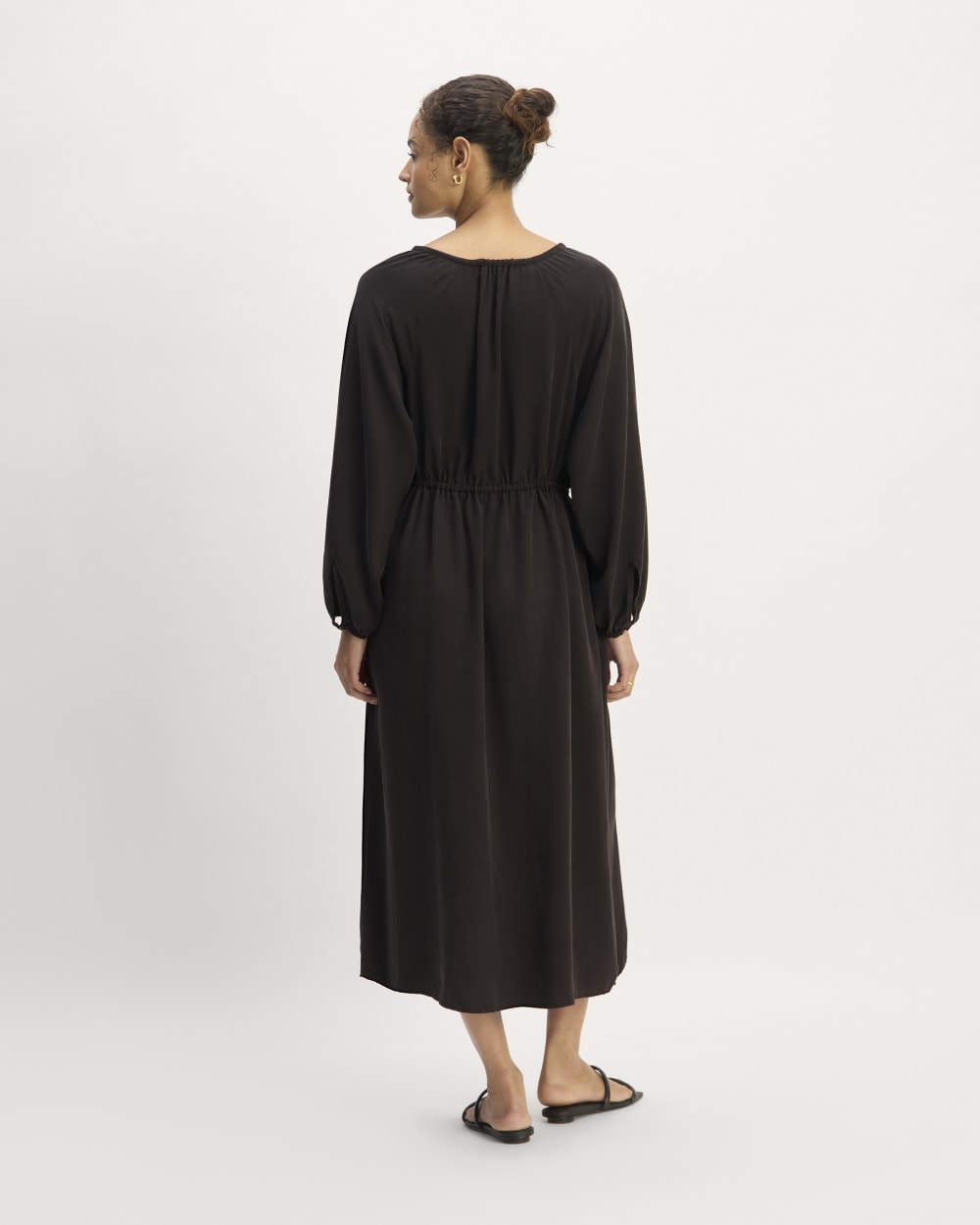 The TENCEL? Gathered Maxi Dress | Black - Image 6
