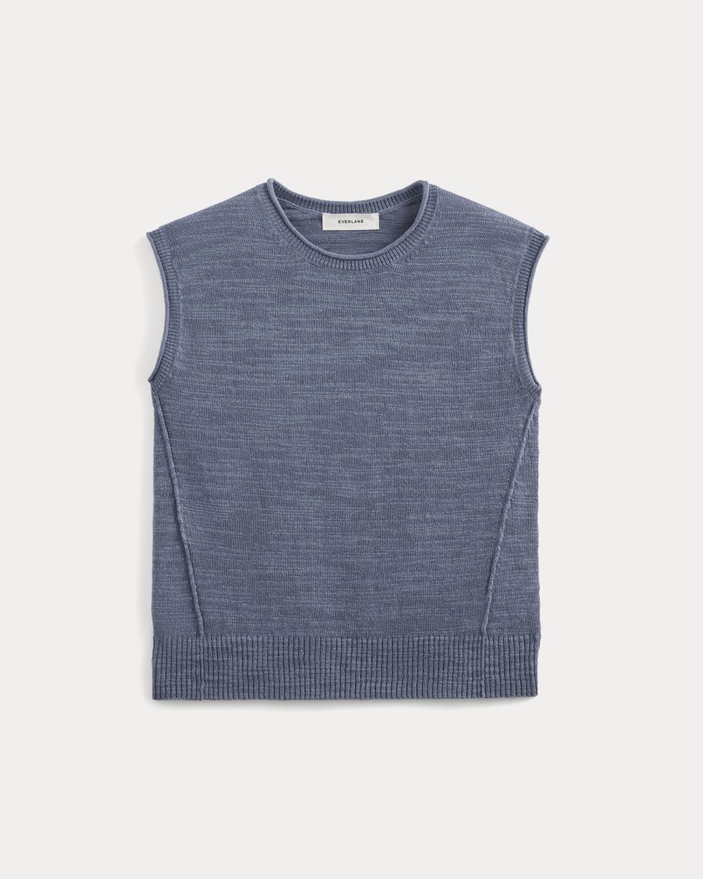 The Muscle Sweater in Cotton Linen | Indigo - Image 2