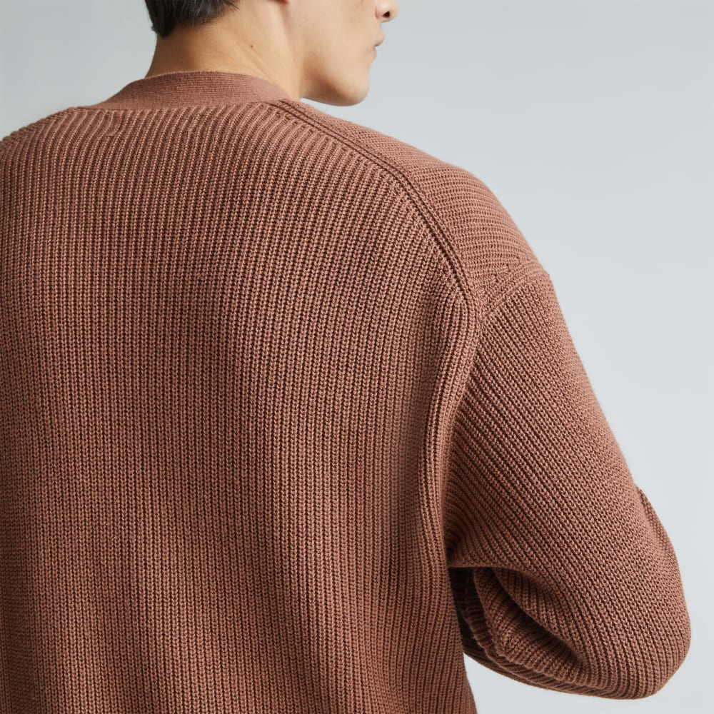 The No-Sweat Ribbed Cardigan | Carob Brown - Image 5