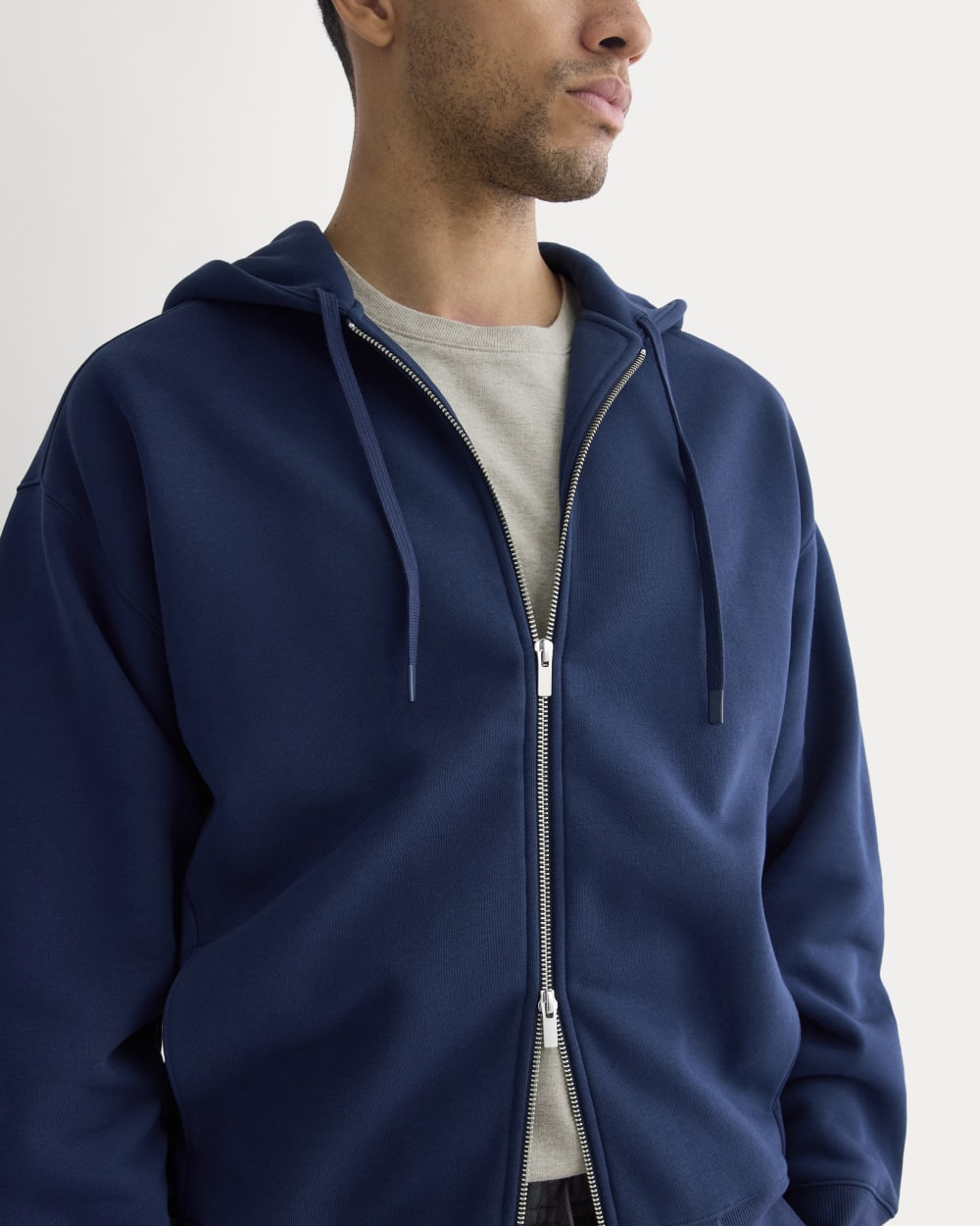 Luxe Fleece Full-Zip Hoodie | Deep Navy - Image 4