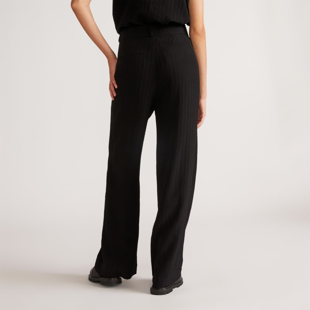 The City Stripe Way-High® Drape Pant | Black - Image 3