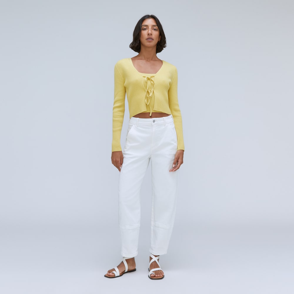 The Cotton-Merino Front-Tie Top | Dandelion - Image 6