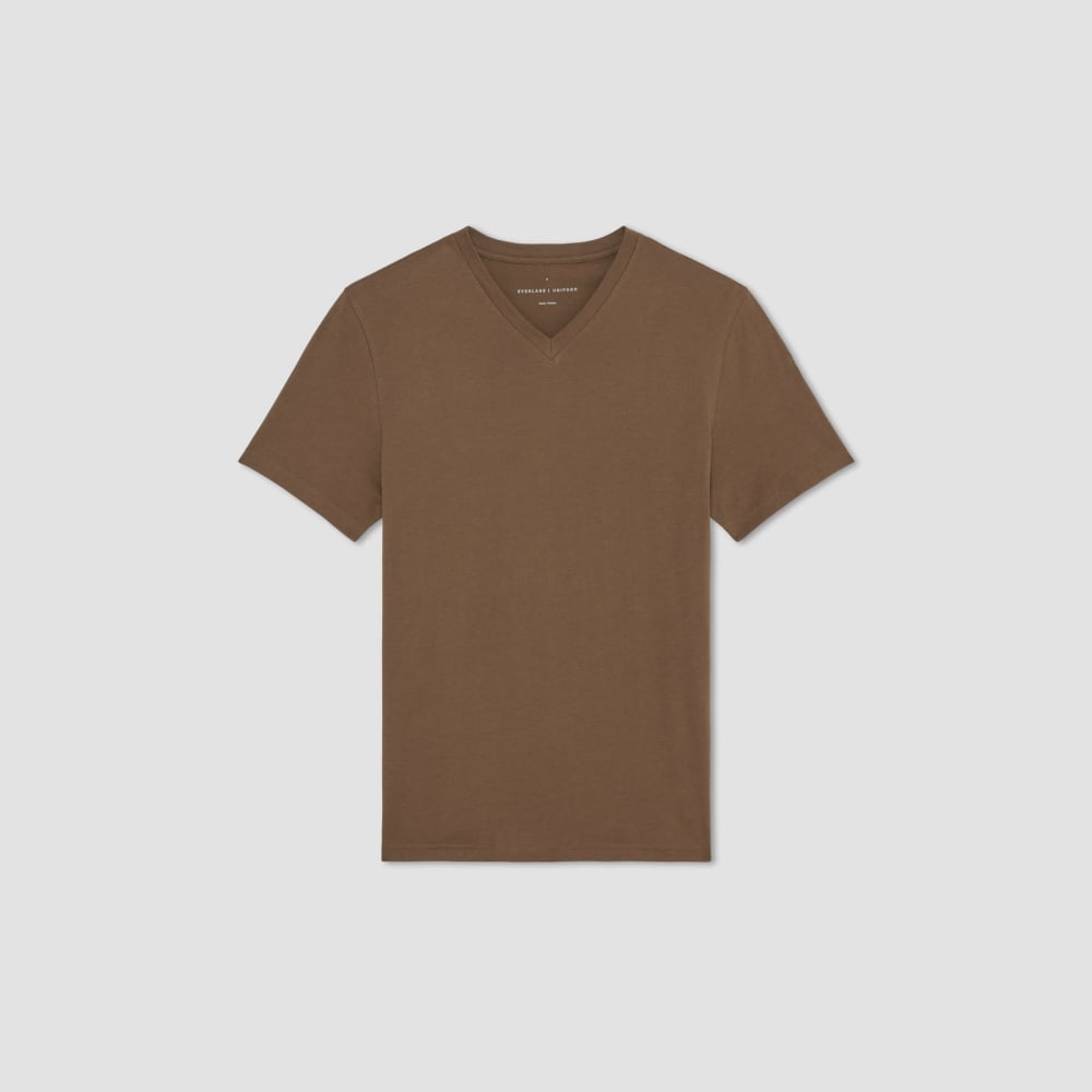 The Essential Organic V-Neck Tee | Cocoa - Image 2