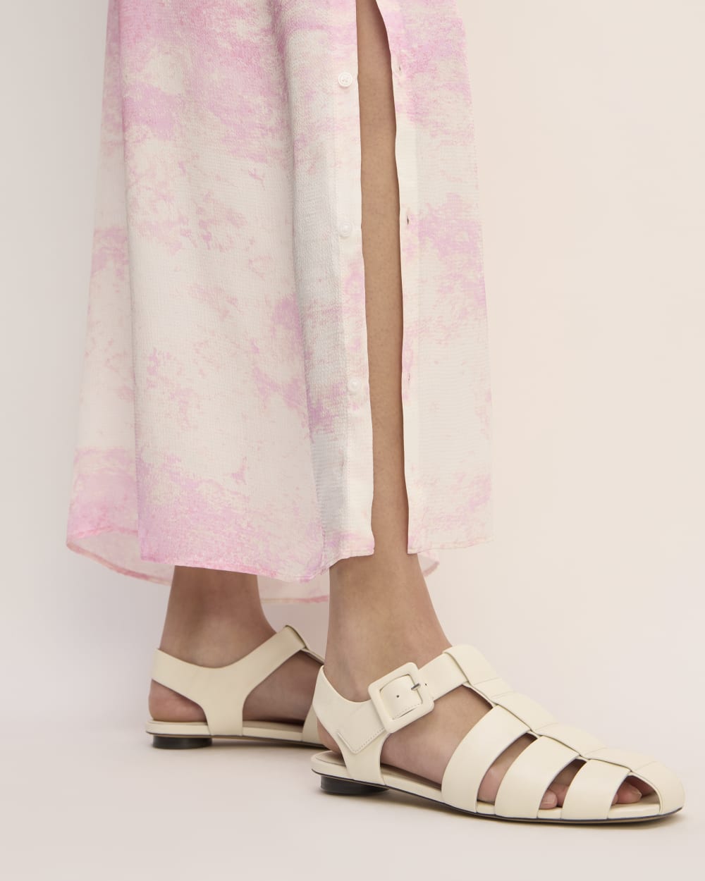 The Everlane x Marques' Almeida Satin Tie-Dye Dress | Pink Tie-Dye - Image 5
