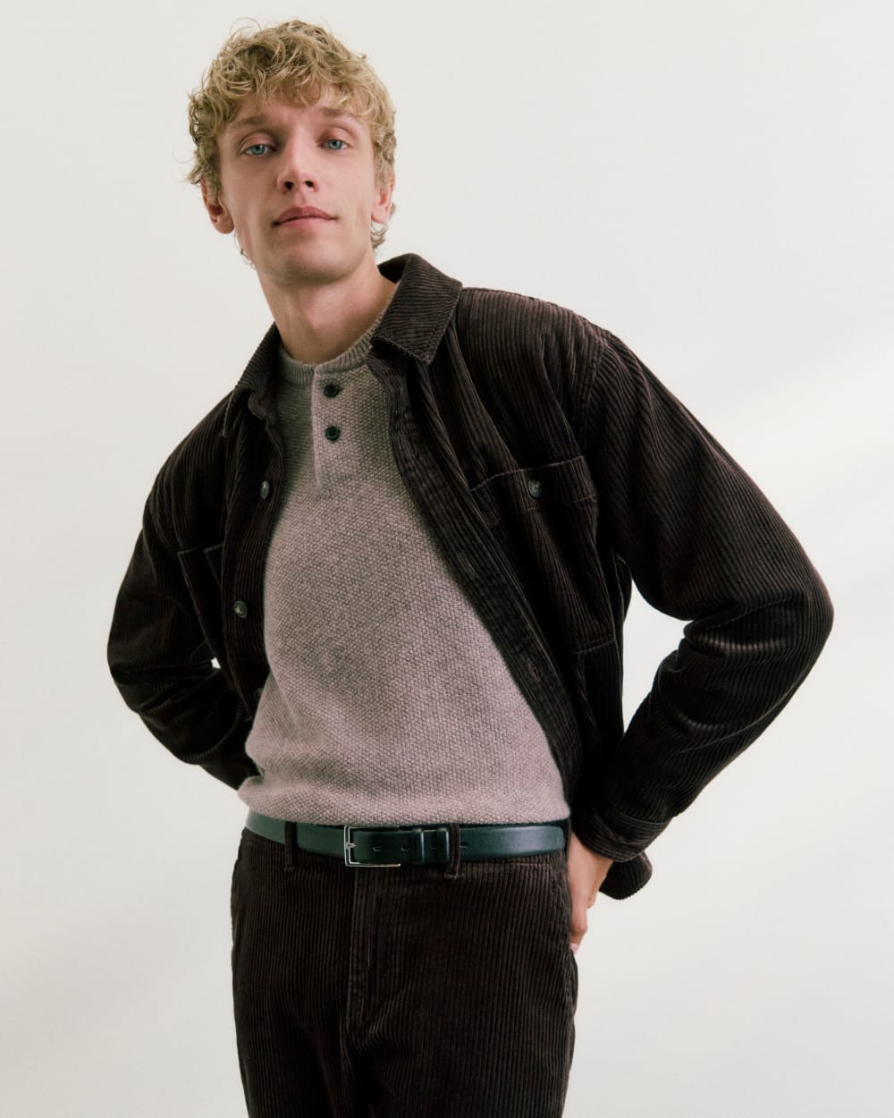 Wide Wale Corduroy Shirt | Dark Chocolate - Image 7