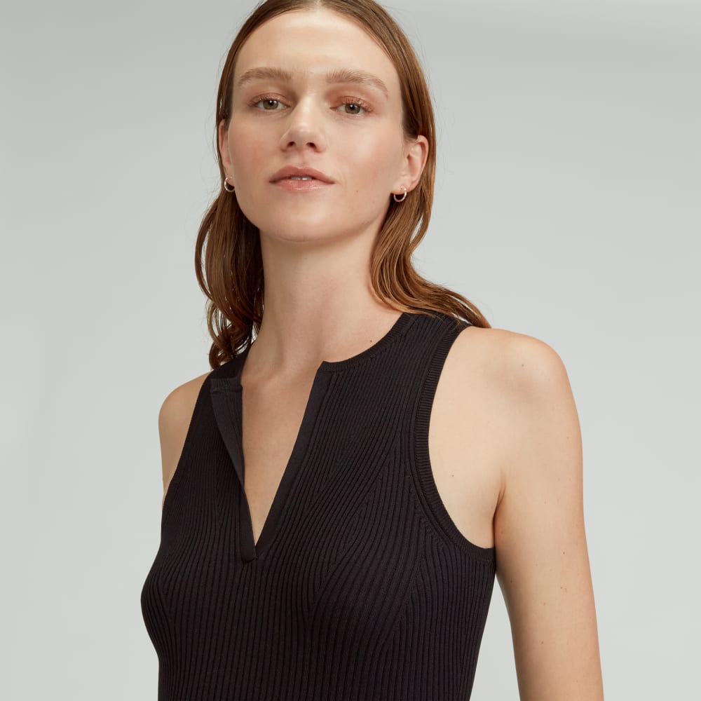 The Ribbed Cutaway Tank | Black - Image 3