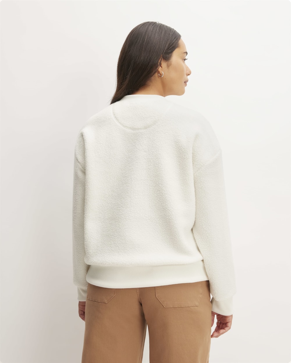 The ReNew Fleece Oversized Crew | Bone - Image 6