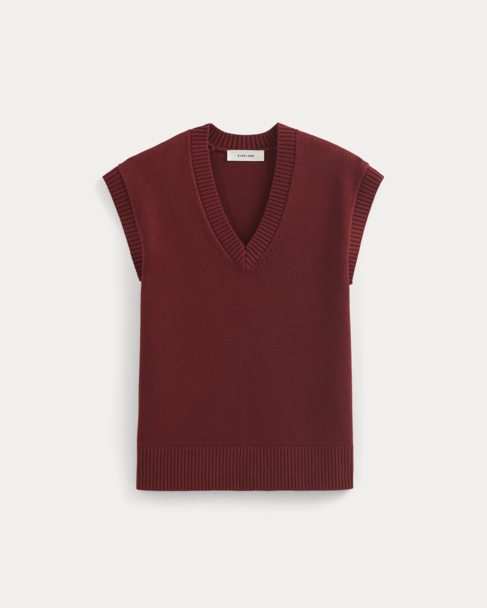 The Boxy Vest in Everyday Cotton | Merlot - Image 2