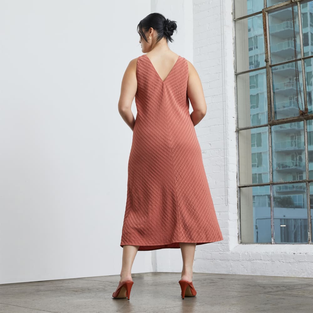 The City Stripe Midi Dress | Redwood - Image 3