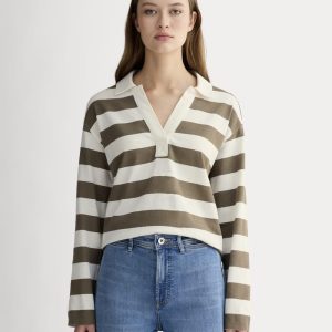 The Mariner Rugby Top | Deep Taupe / Bone