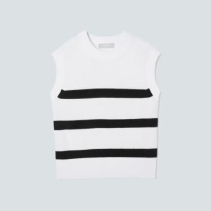 The Cotton Summer Sweater Tank | Canvas / Black