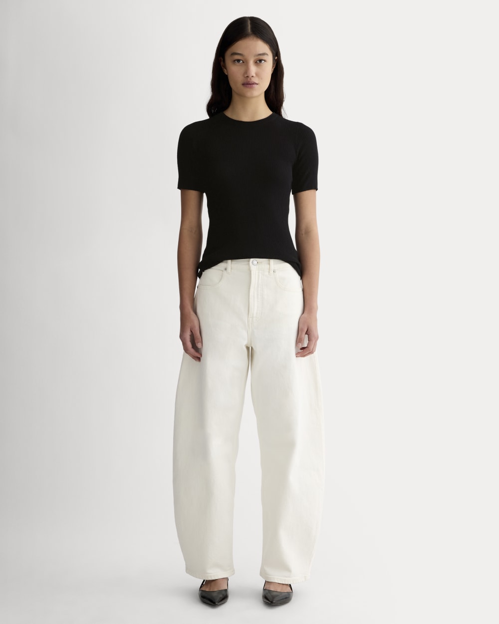 The Sweater Tee in Ultrasoft Merino | Black - Image 3