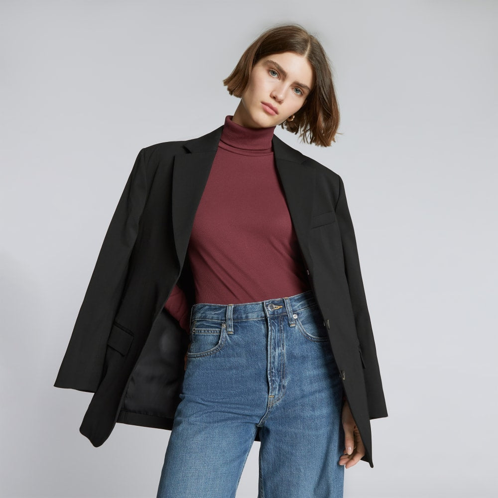 The Luxe Micro-Rib Turtleneck | Brandy - Image 5