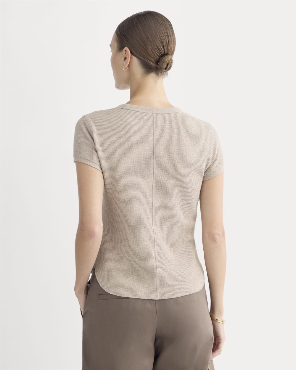 Shrunken Tee in Cozy Waffle | Heathered Oatmeal - Image 5