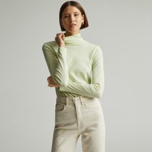 The Organic Cotton Turtleneck | Seafoam Green