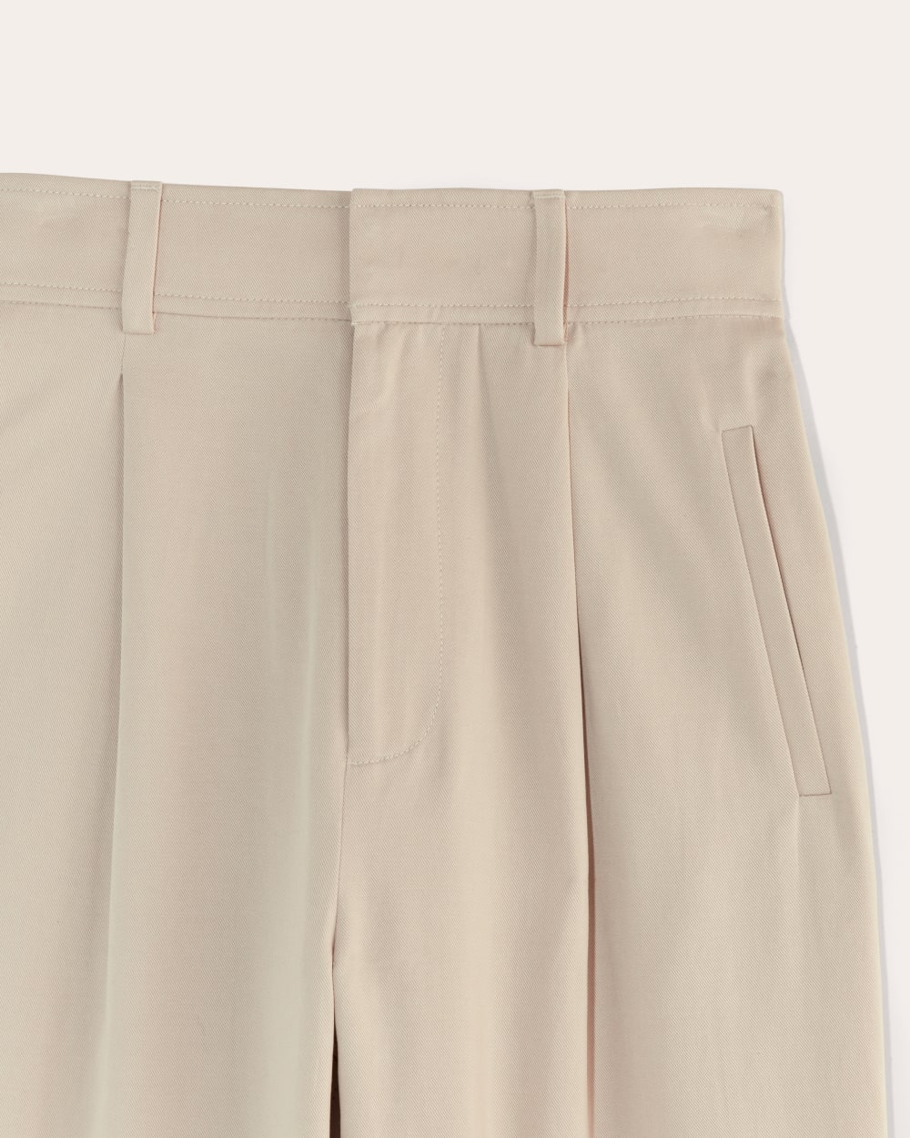 The Draper Pleated Pant in Buttersmooth | Sandstone | 32 Inseam - Image 8