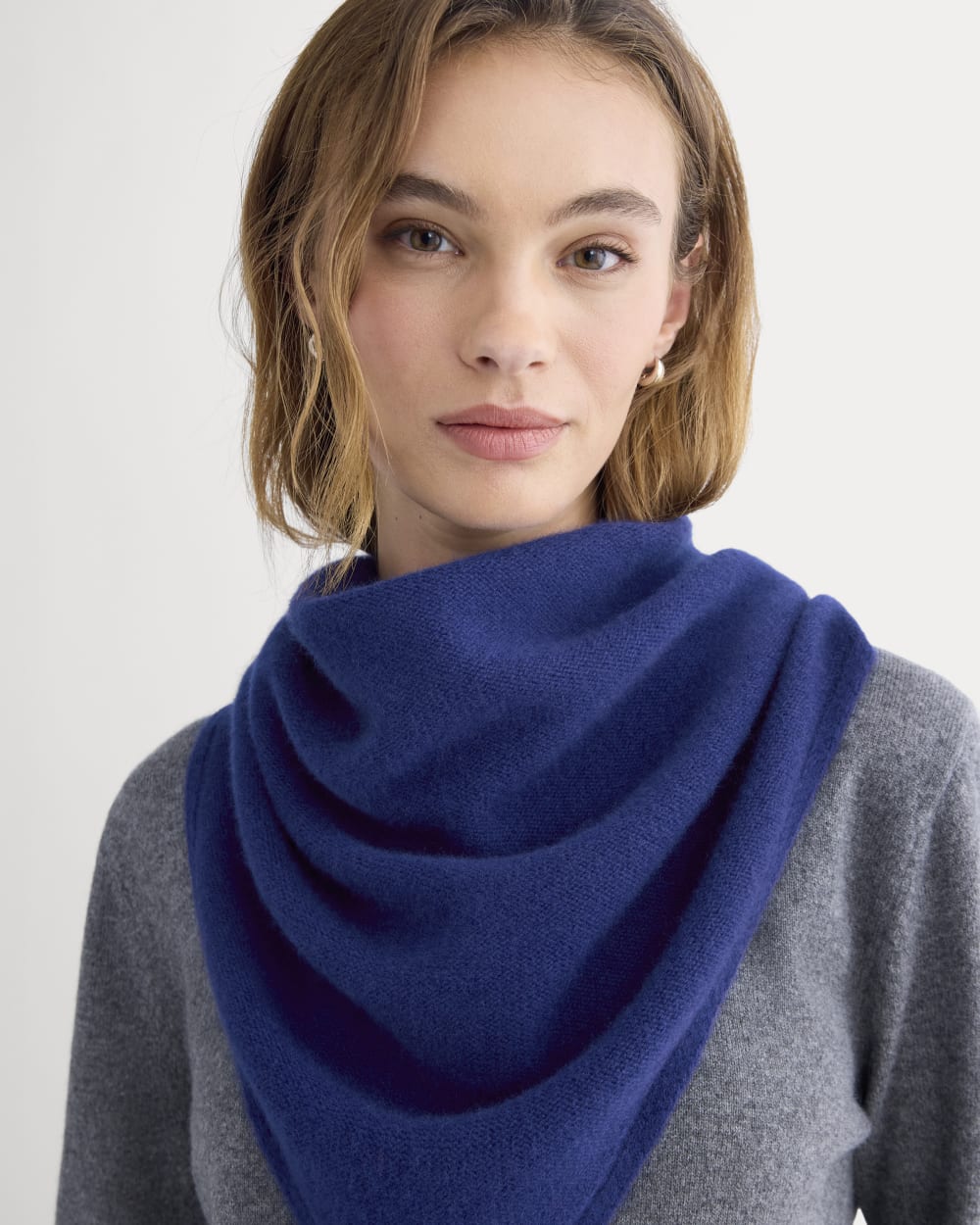Cashmere Lovergirl Large Kerchief | Cobalt - Image 3
