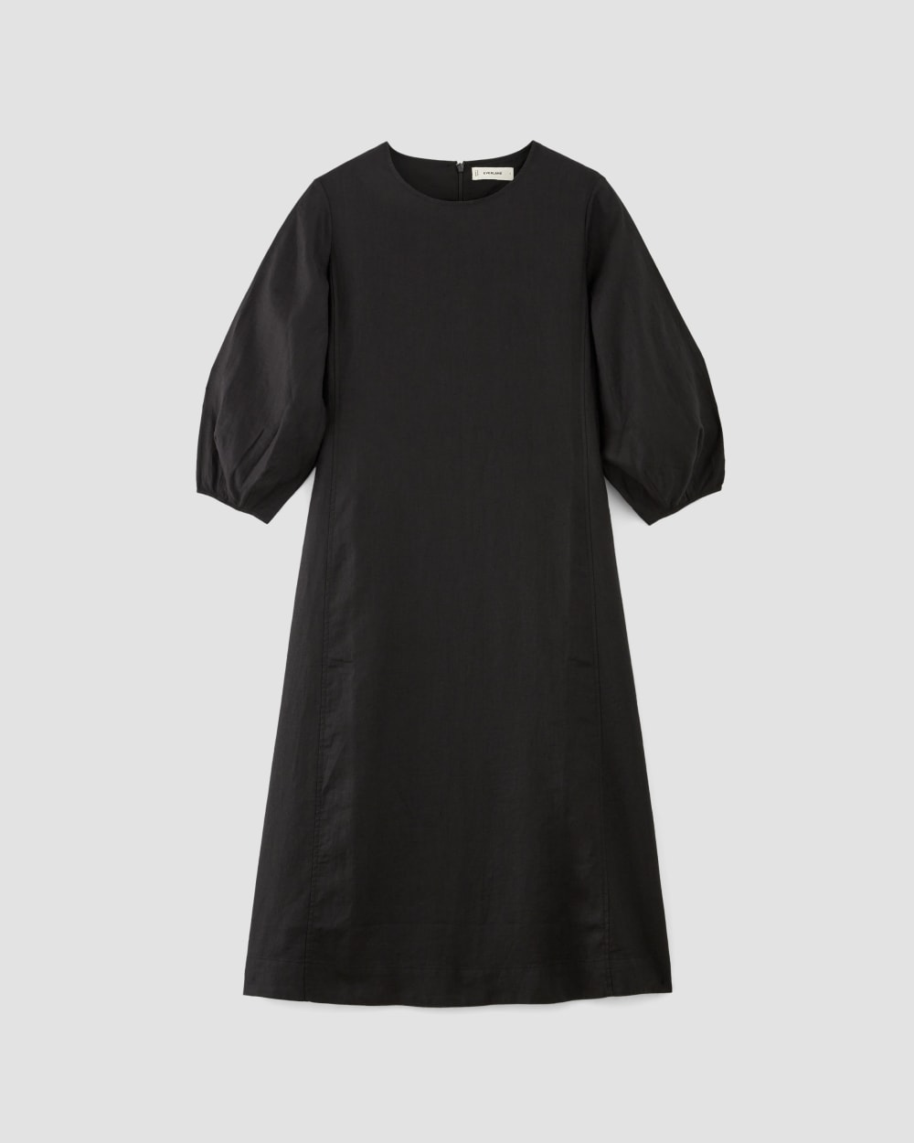 The Linen A-Line Midi Dress | Black - Image 2