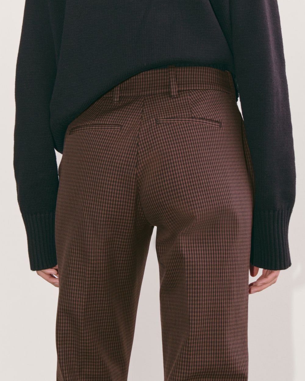 The Bi-Stretch Flare Pant | Brown Houndstooth - Image 5