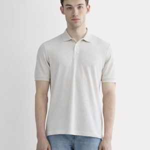 The Pique Polo | Heathered Oat