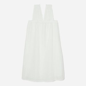 The Eyelet Smock Dress | White