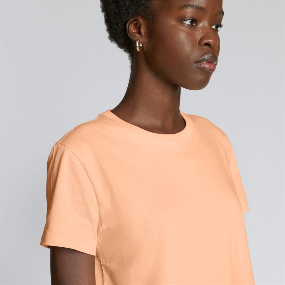 The Box-Cut Tee in Essential Cotton | Apricot | No Pocket - Image 4