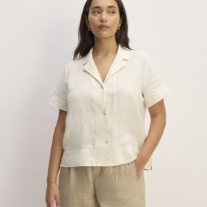 The Notch Shirt in Linen | Bone