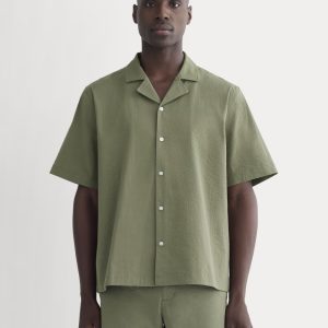 The Seersucker Resort Shirt | Lichen Green