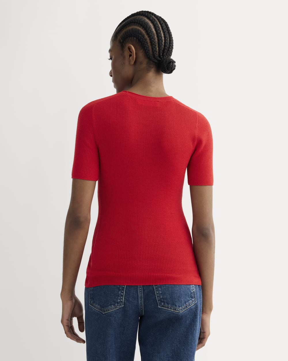 The Sweater Tee in Ultrasoft Merino | Classic Red - Image 5