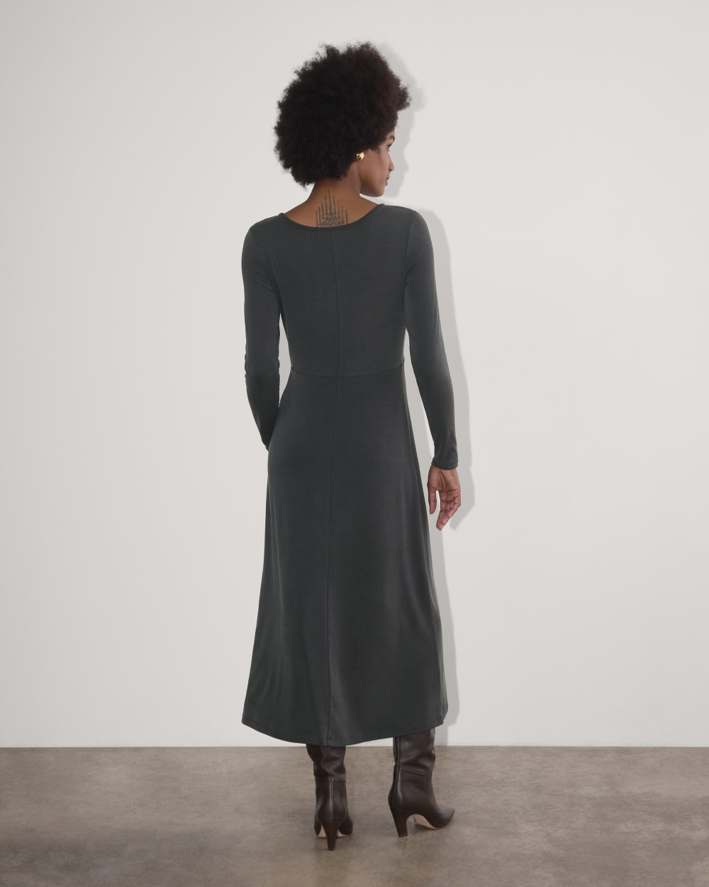 The Maddie Dress in Butterknit | Black - Image 5