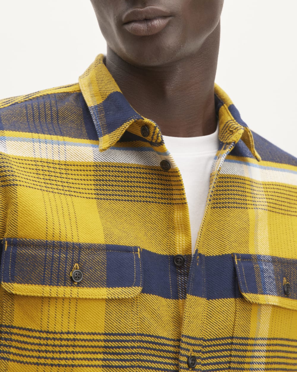 The Heavyweight Overshirt | Uniform | Honey / Heritage Blue / Navy / Bone - Image 4