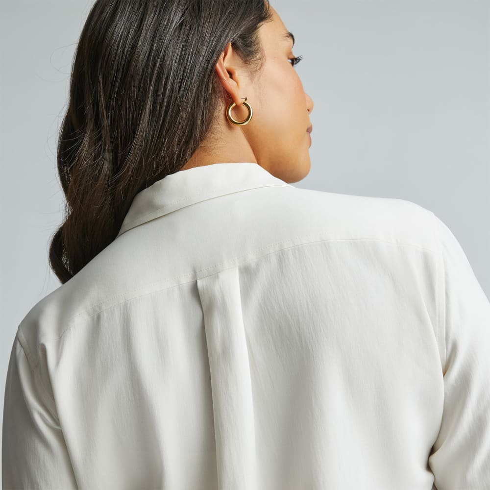 The Washable Silk Relaxed Shirt | Bone - Image 6
