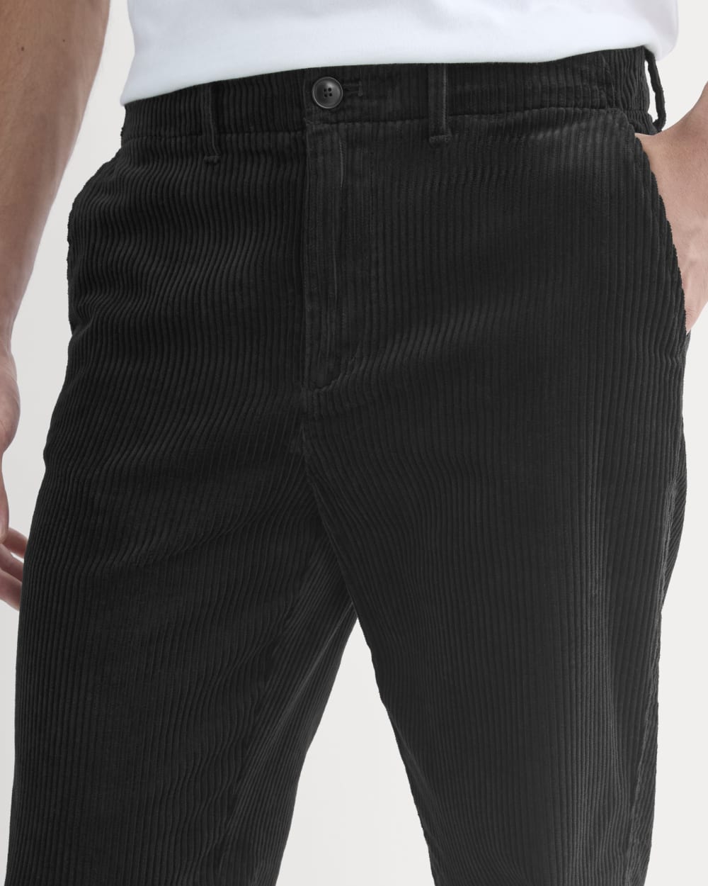 Wide Wale Corduroy Trouser | Black - Image 4