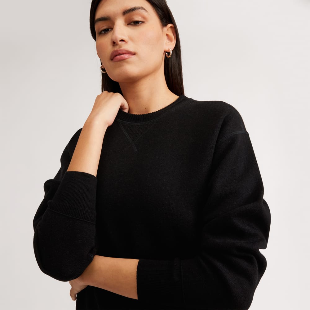 The Cotton-Merino Sweatshirt | Black - Image 4