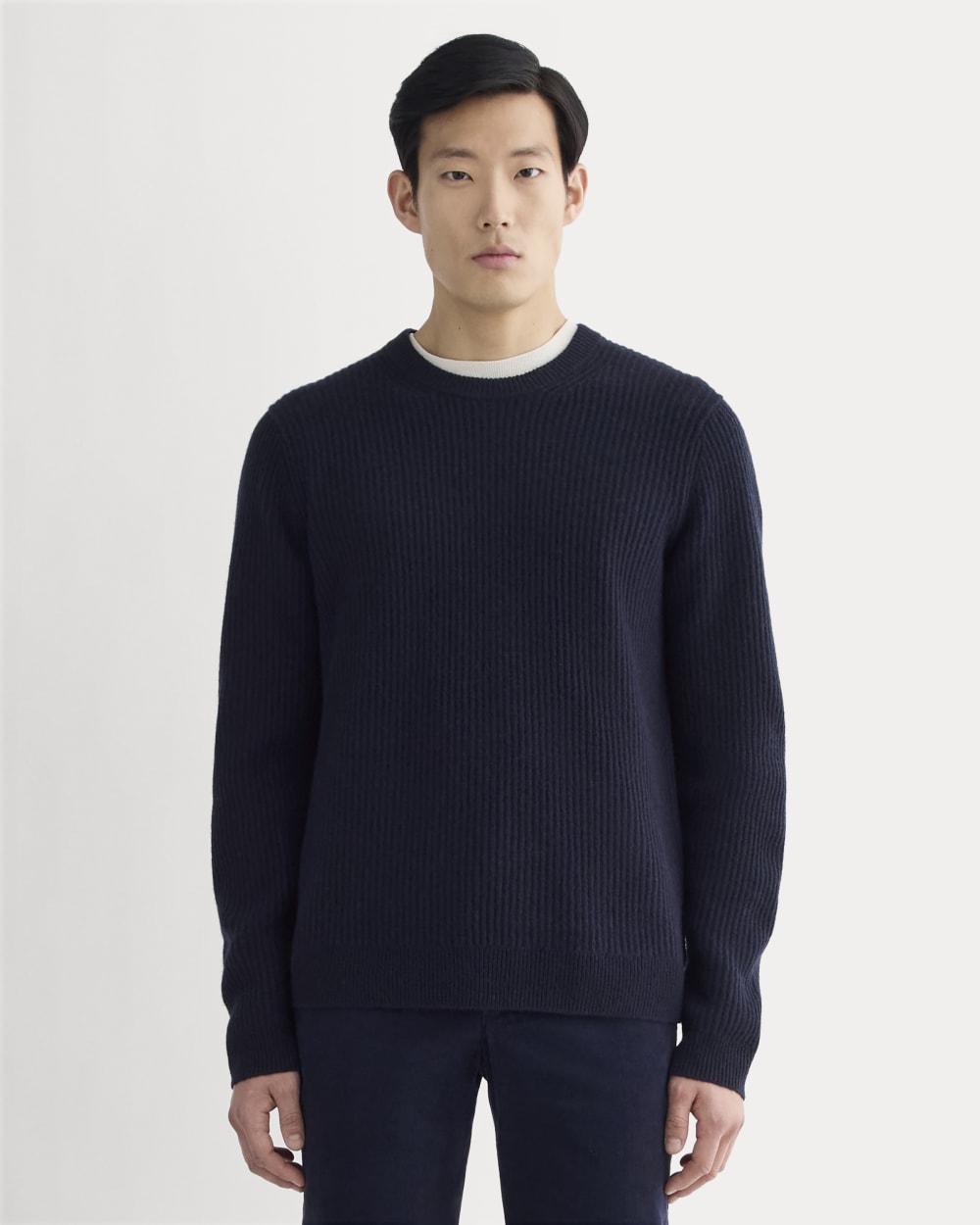 The Fisherman Crew in Wool Cashmere | Navy