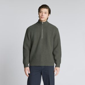 The Felted Merino Half-Zip Sweater | Kambaba