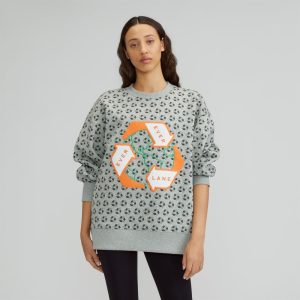 The ReTrack Oversized Crew | Earth Day Grey Multi