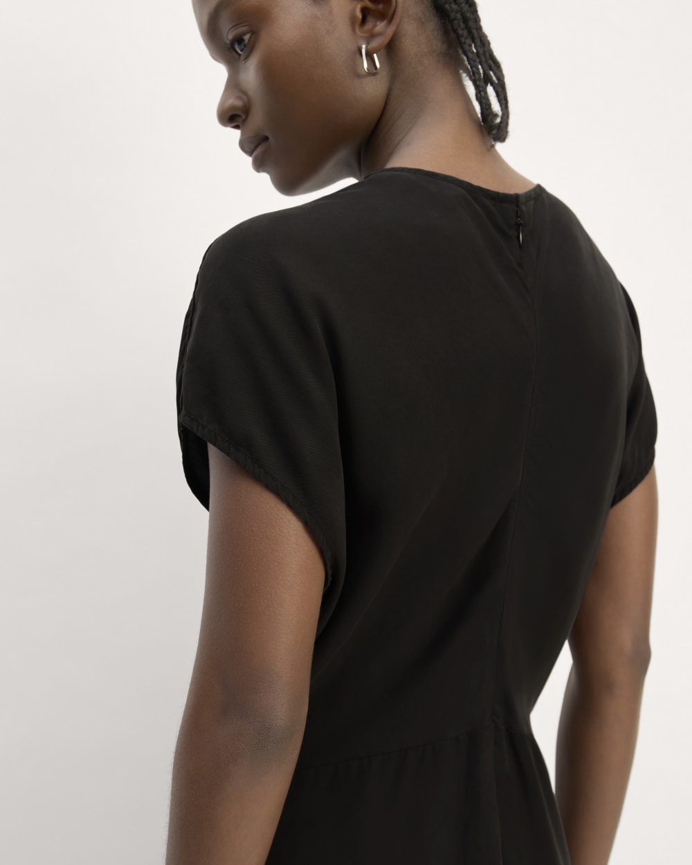 The TENCEL? Short-Sleeve Midi Dress | Black - Image 5
