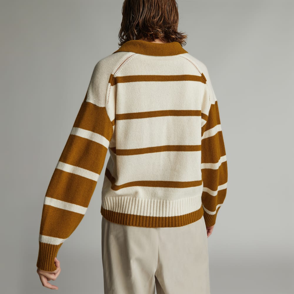 The Cashmere Polo | Bone / Tapenade - Image 3