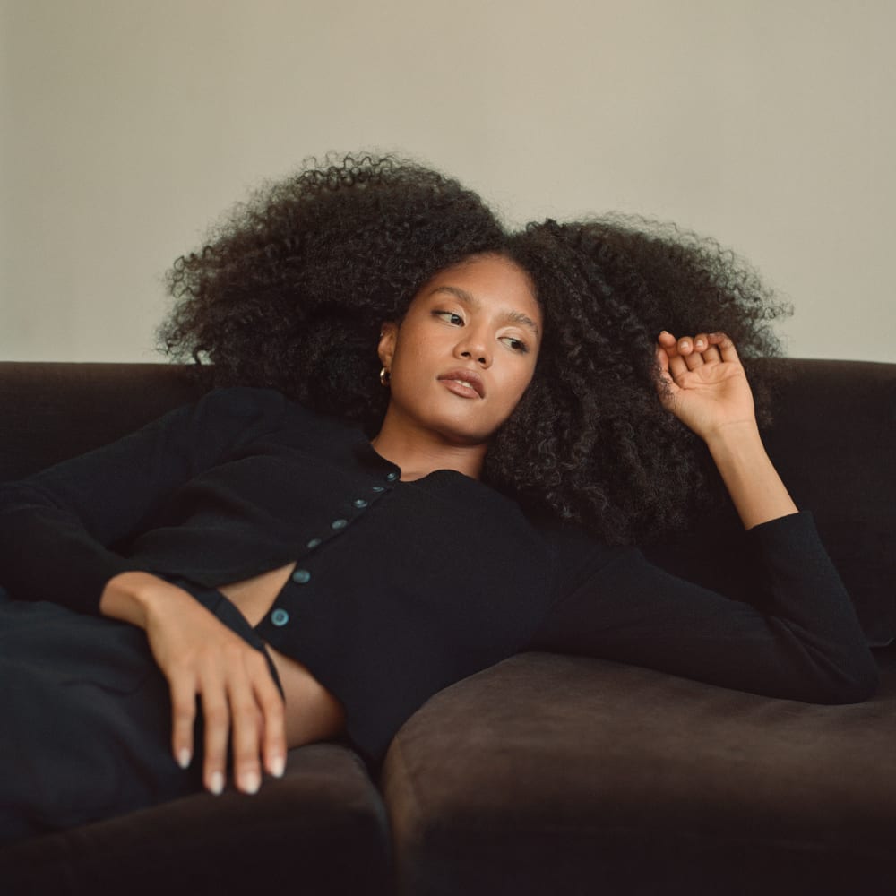 The Luxe Merino Cardigan | Black - Image 3