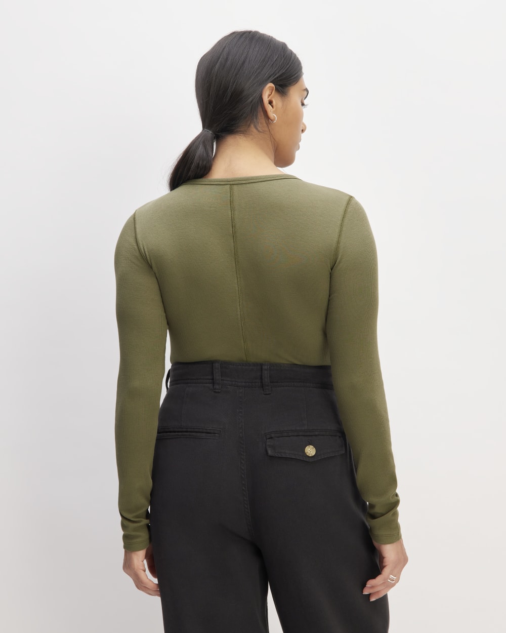 The Luxe Rib Long-Sleeve Crew | Kalamata - Image 4