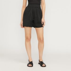 The Satin Pull-On Short | Black