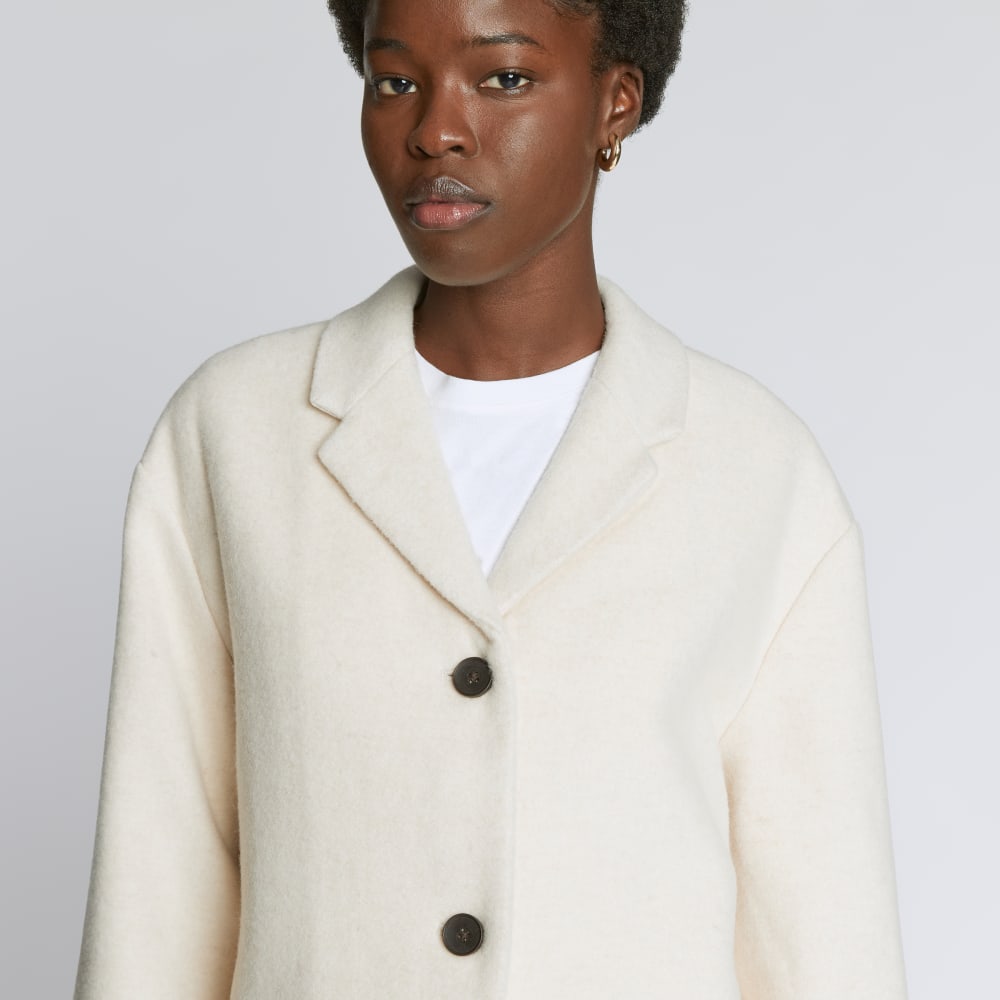 The Italian ReWool? Cocoon Coat | Cream - Image 6