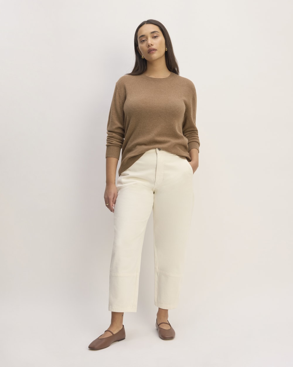 The Classic Crew in Cashmere | Heathered Brown - Image 3