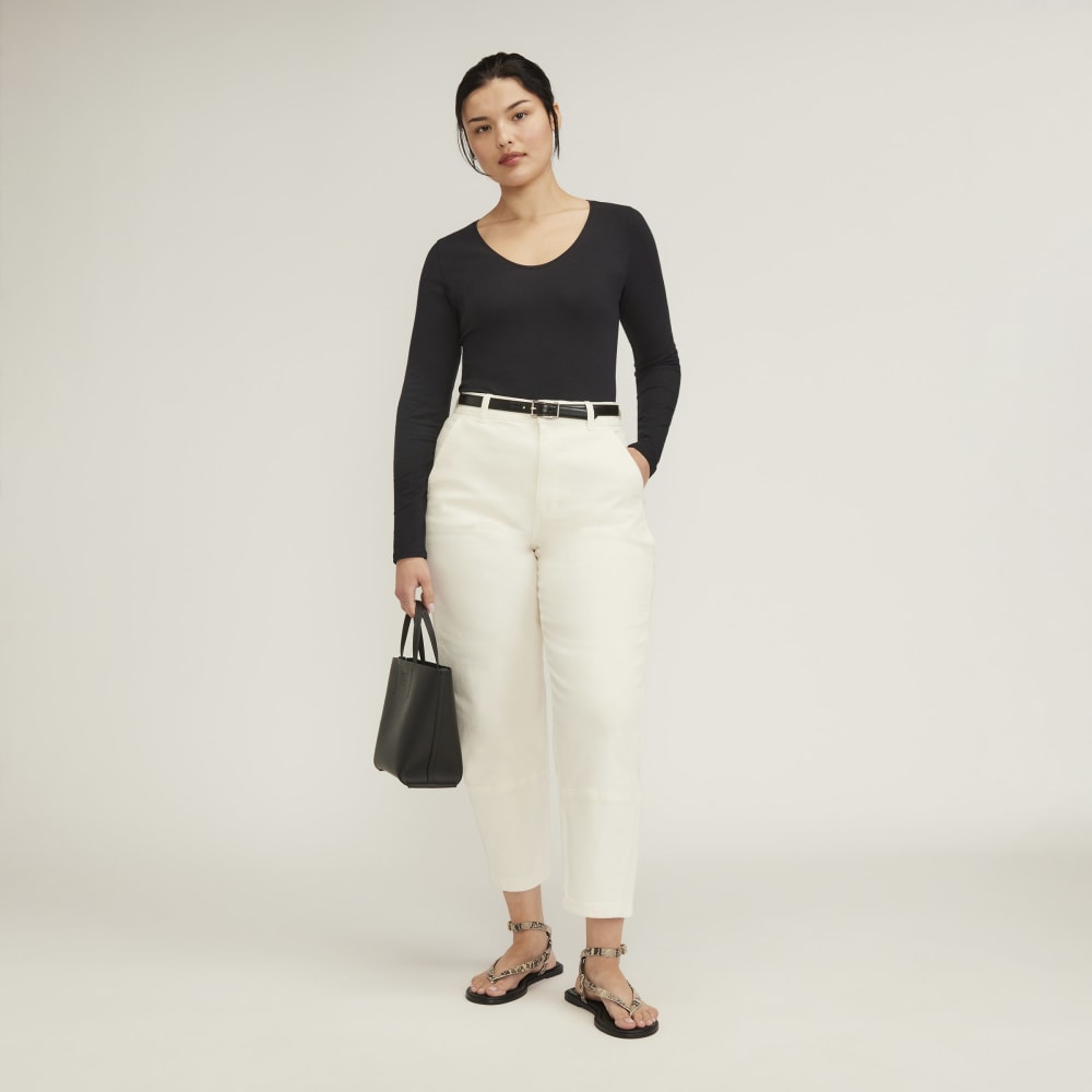 The Supima® Form Ballet Neck Tee | Black - Image 5