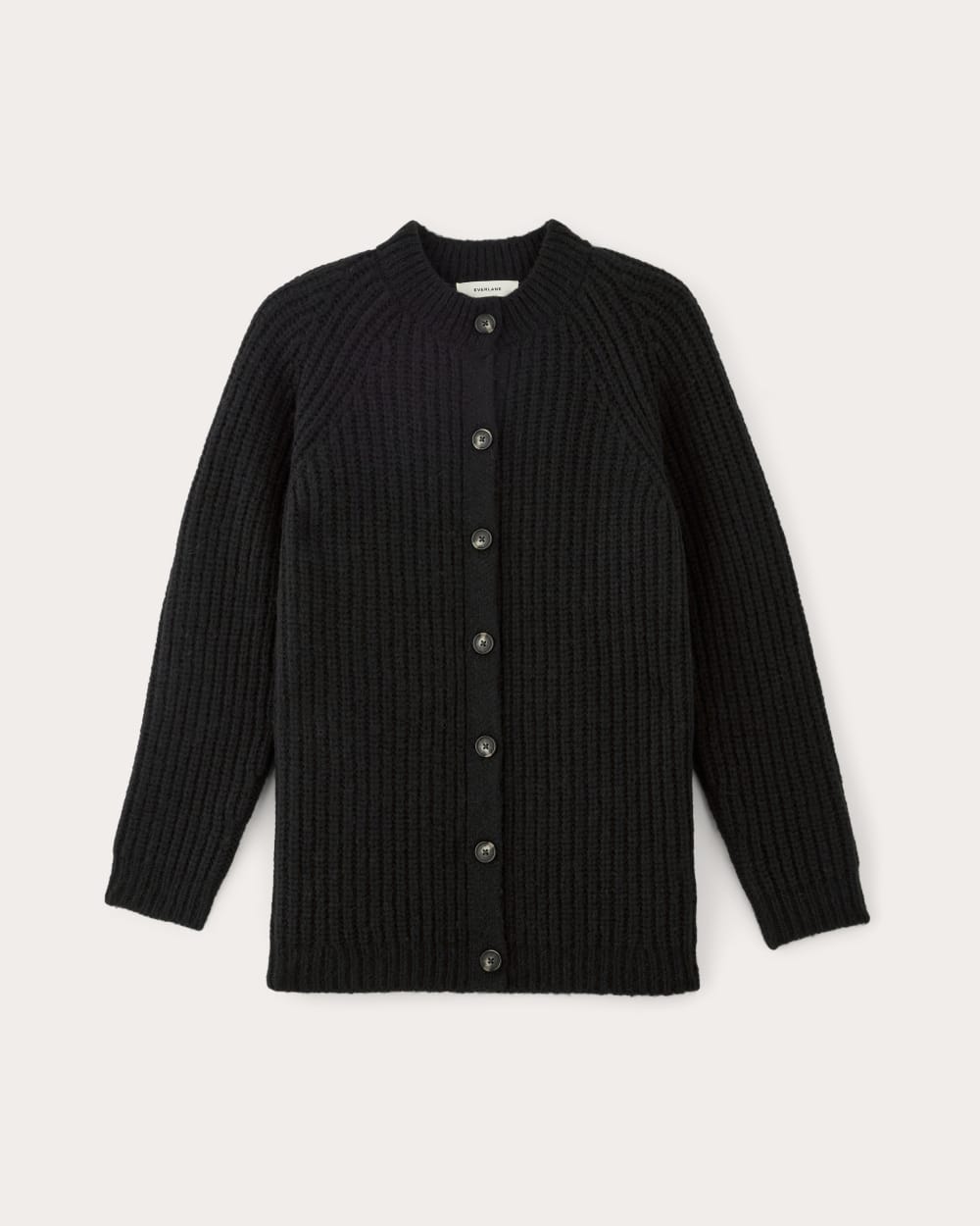The Fisherman Cardigan in Cloud | Black - Image 2